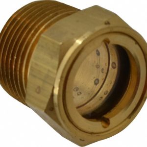 TRICO 1" Sight Diam, 3/4" Thread, 1-1/8" OAL, Viewport Sight Glass & Flow Sight 34352