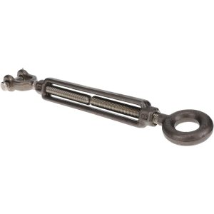 CLEVELAND-CITY FORGE INC 2,200 Lb Load Limit, 1/2" Thread Diam, 6" Take Up, Stainless Steel Jaw & Eye Turnbuckle SS11016