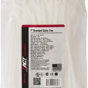 ADVANCED CABLE TIES INC. Cable Tie Duty: 7.562" Long, Natural, Nylon, Standard AL-07-50-9 -C