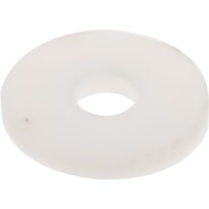 ELECTRO HARDWARE 2" Screw Standard Flat Washer: Polytetrafluroethylene, Plain Finish FW-1-PTFE