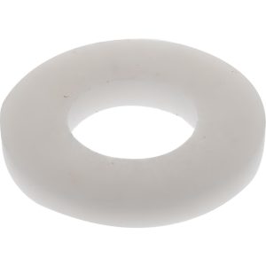 ELECTRO HARDWARE 12" Screw Standard Flat Washer: Polytetrafluroethylene, Plain Finish FW-10-PTFE