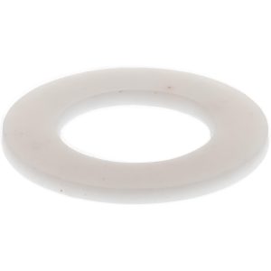 ELECTRO HARDWARE 1/4" Screw Standard Flat Washer: Polytetrafluroethylene, Plain Finish FW-38-PTFE