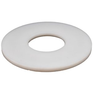 ELECTRO HARDWARE 3/8" Screw Standard Flat Washer: Polytetrafluroethylene, Plain Finish FW-41-PTFE