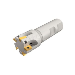 ISCAR Indexable Square-Shoulder End Mill: HM90 E90A-D1.00-4-W1.0, 1" Cut Dia, 0.394" Max Depth of Cut, 1" Dia Weldon Flat Shank 3101934