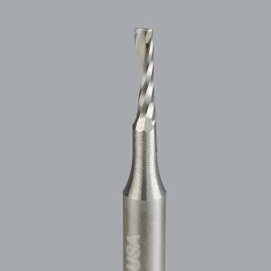 ONSRUD Spiral Router Bit: 0.0625" Dia, 0.25" LOC, 1/8" Shank Dia, Upcut 63-751