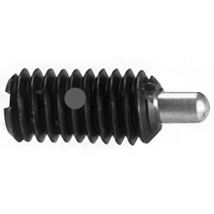 JERGENS Threaded Spring Plunger: 1/4-20, 5/8" Thread Length, 0.119" Dia, 3/16" Projection 30304