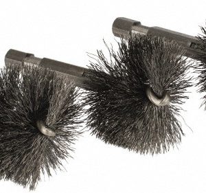 RIDGID 1-1/4" ID, 1-7/16" Brush Dia, Steel, Power Fitting & Cleaning Brush 93732