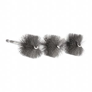 RIDGID 2" ID, 2-1/4" Brush Dia, Steel, Power Fitting & Cleaning Brush 93742