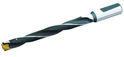 KENNAMETAL Replaceable-Tip Drill: 23.81 to 24 mm Dia, 238.13 mm Max Depth, 25.4 mm Straight-Cylindrical Shank 1729929
