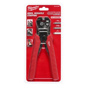 MILWAUKEE TOOL Wire & Cable Strippers; Maximum Capacity: 22 AWG ; Type: Self-adjusting Wire Stripper ; Minimum Wire Gauge: 10 AWG ; Insulated: No ; Wire Type: AWG ; Body Material: Steel 48-22-3082
