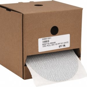 VALUE COLLECTION 6" Dia PSA Disc Roll: 120 Grit, Silicon Carbide 809775-58446