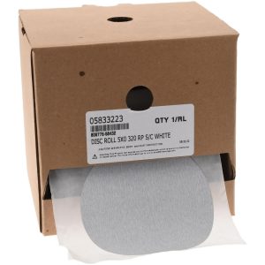 VALUE COLLECTION 5" Dia PSA Disc Roll: 320 Grit, Silicon Carbide 809775-58432