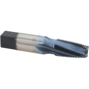 REIFF & NESTOR 1/8-27 NPT, 15&deg; Helix, 4 Flutes, Blue Diamond Finish, High Speed Steel, Spiral Flute Pipe Tap 99588