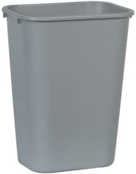 RUBBERMAID Wastebasket Trash Container, 41 qt, Gray FG295700GRAY