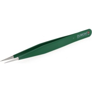 DUMONT MINUTE MAN Assembly Tweezer: 1, Stainless Steel, 4-3/4" OAL 0304-1-CO