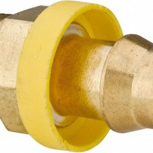 EATON Barbed Push-On Hose Male Connector: 3/8-18 NPT, Brass, 1/2" Barb 10008B-106