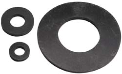 ELECTRO HARDWARE 10" Screw Standard Flat Washer: Neoprene, Plain Finish FW-4-NEO