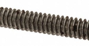 ALL AMERICA THREADED PRODUCTS General-Purpose Threaded Rod: #10-24, 3' OAL, Low-Carbon Steel, Oil Finish 01053