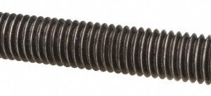 ALL AMERICA THREADED PRODUCTS General-Purpose Threaded Rod: 1/2-13, 3' OAL, Low-Carbon Steel, Oil Finish 01113