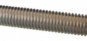 ALL AMERICA THREADED PRODUCTS General-Purpose Threaded Rod: 1/2-13, 3' OAL, Low-Carbon Steel, Zinc Finish 03113