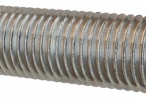 ALL AMERICA THREADED PRODUCTS General-Purpose Threaded Rod: 1-1/4-7, 3' OAL, Low-Carbon Steel, Zinc Finish 10318
