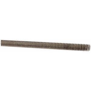 ALL AMERICA THREADED PRODUCTS General-Purpose Threaded Rod: #10-24, 3' OAL, Stainless Steel, Plain Finish 13305