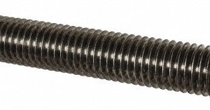 ALL AMERICA THREADED PRODUCTS General-Purpose Threaded Rod: 3/4-10, 3' OAL, Stainless Steel, Plain Finish 13312