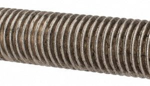 ALL AMERICA THREADED PRODUCTS General-Purpose Threaded Rod: 7/8-9, 3' OAL, Stainless Steel, Plain Finish 13313