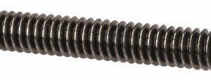ALL AMERICA THREADED PRODUCTS General-Purpose Threaded Rod: 1/4-20, 3' OAL, Alloy Steel, Bright/Uncoated Finish 05073