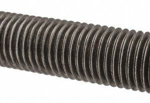 ALL AMERICA THREADED PRODUCTS General-Purpose Threaded Rod: 1-8, 3' OAL, Alloy Steel, Plain Finish 05163