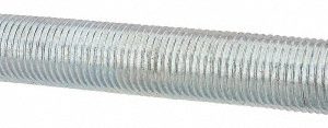ALL AMERICA THREADED PRODUCTS General-Purpose Threaded Rod: 1/2-20, 3' OAL, Low-Carbon Steel, Zinc Finish 2363