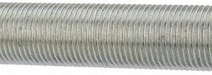 ALL AMERICA THREADED PRODUCTS General-Purpose Threaded Rod: 7/8-14, 3' OAL, Low-Carbon Steel, Zinc Finish 20310