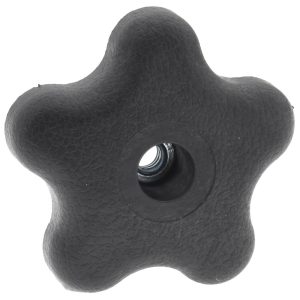 GIBRALTAR Lobed Knob: 2-1/4" Head Dia, 5-Point, Thermoplastic Elastomer G10-2980-A