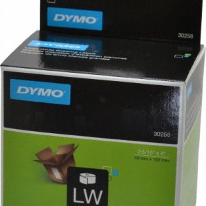 DYMO Label Maker Label: White, 4" OAL, 2-5/16" OAW, 300 per Roll, 1 Roll 30256