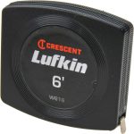 LUFKIN Tape Measure: 6' Long, 1/4" Width, Yellow Blade W616