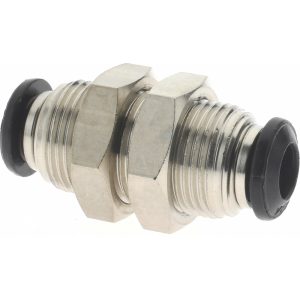 AIGNEP USA Push-to-Connect Tube x Tube Fitting: Bulkhead Union, M14x1 Thread, 6.00 mm OD 50050N-6