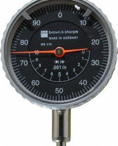 TESA BROWN & SHARPE Dial Drop Indicator: 1" Range, 0-100 Dial Reading, 0.001" Graduation, 2-1/4" Dial Dia 14.82023