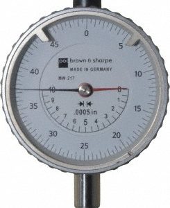 TESA BROWN & SHARPE Dial Drop Indicator: 1" Range, 0-50 Dial Reading, 0.0005" Graduation, 2-1/4" Dial Dia 14.82016