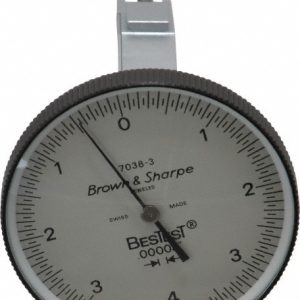 TESA BROWN & SHARPE Dial Test Indicators: 0.008 Max, 0-5-0, Vertical 599-7038-3