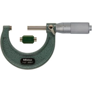 MITUTOYO Mechanical Outside Micrometer: 2" Range, 0.0001" Graduation 103-136