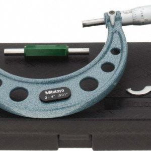 MITUTOYO Mechanical Outside Micrometer: 4" Range, 0.001" Graduation 103-180