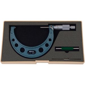 MITUTOYO Mechanical Outside Micrometer: 4" Range, 0.0001" Graduation 103-218