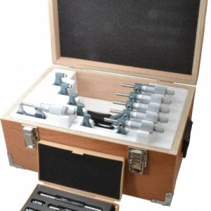 MITUTOYO Mechanical Outside Micrometer Set: 6 Pc, 0.01 mm Graduation 103-913-50