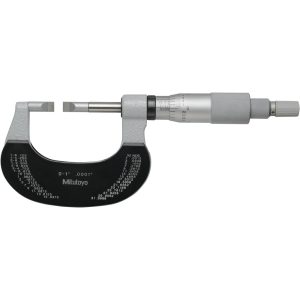 MITUTOYO Blade Micrometer: Mechanical, 1" Max 122-151-10