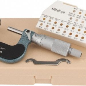 MITUTOYO 0 to 1" Range, Mechanical Screw Thread Micrometer 126-137