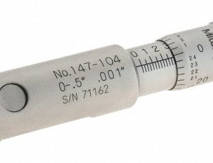 MITUTOYO 0 to 0.5 Inch Measurement Range, 0.001 Inch Graduation, Accuracy up to 0.0001 Inch, Steel, Mechanical Can Seam Micrometer 147-104