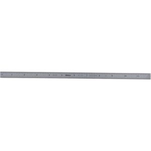 MITUTOYO Steel Rule: 12" OAL, 16R Graduation, Flexible, 1/2" OAW 182-222