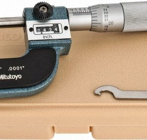 MITUTOYO Mechanical Outside Micrometer: 1" Range, 0.0001" Graduation 193-211