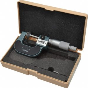 MITUTOYO 0 to 1 Inch, 0.001 Inch Graduation, Ratchet Stop Thimble, Mechanical Disc Micrometer 223-125