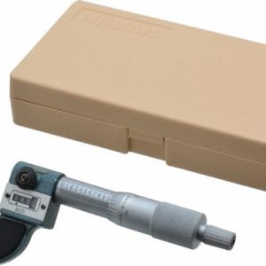 MITUTOYO 1 Inch Max Measurement, 0.0001 Inch Graduation, Spherical Face Micrometer 295-253